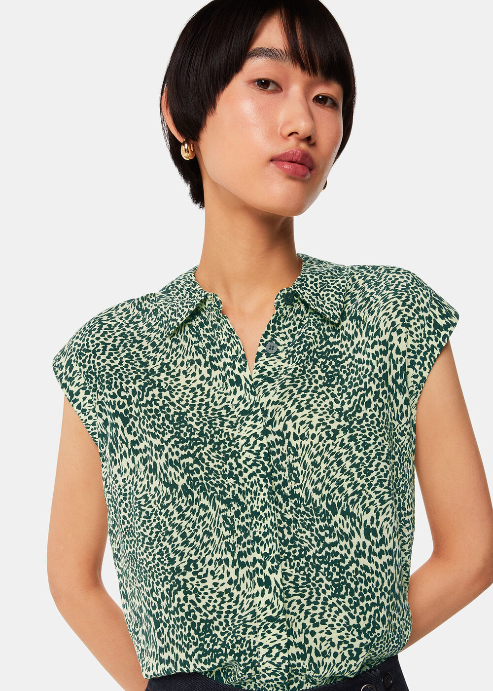 Diagonal Leopard Shirt