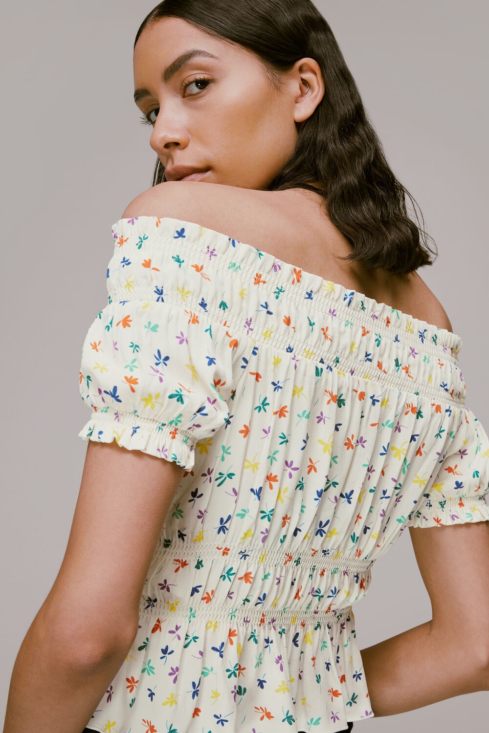 Dancing Floral Bardot Top