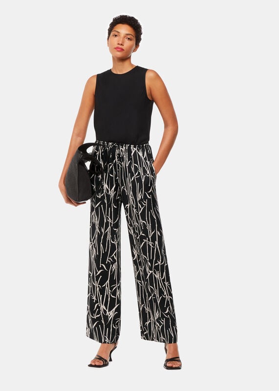 Black Bamboo Shoots Pants 