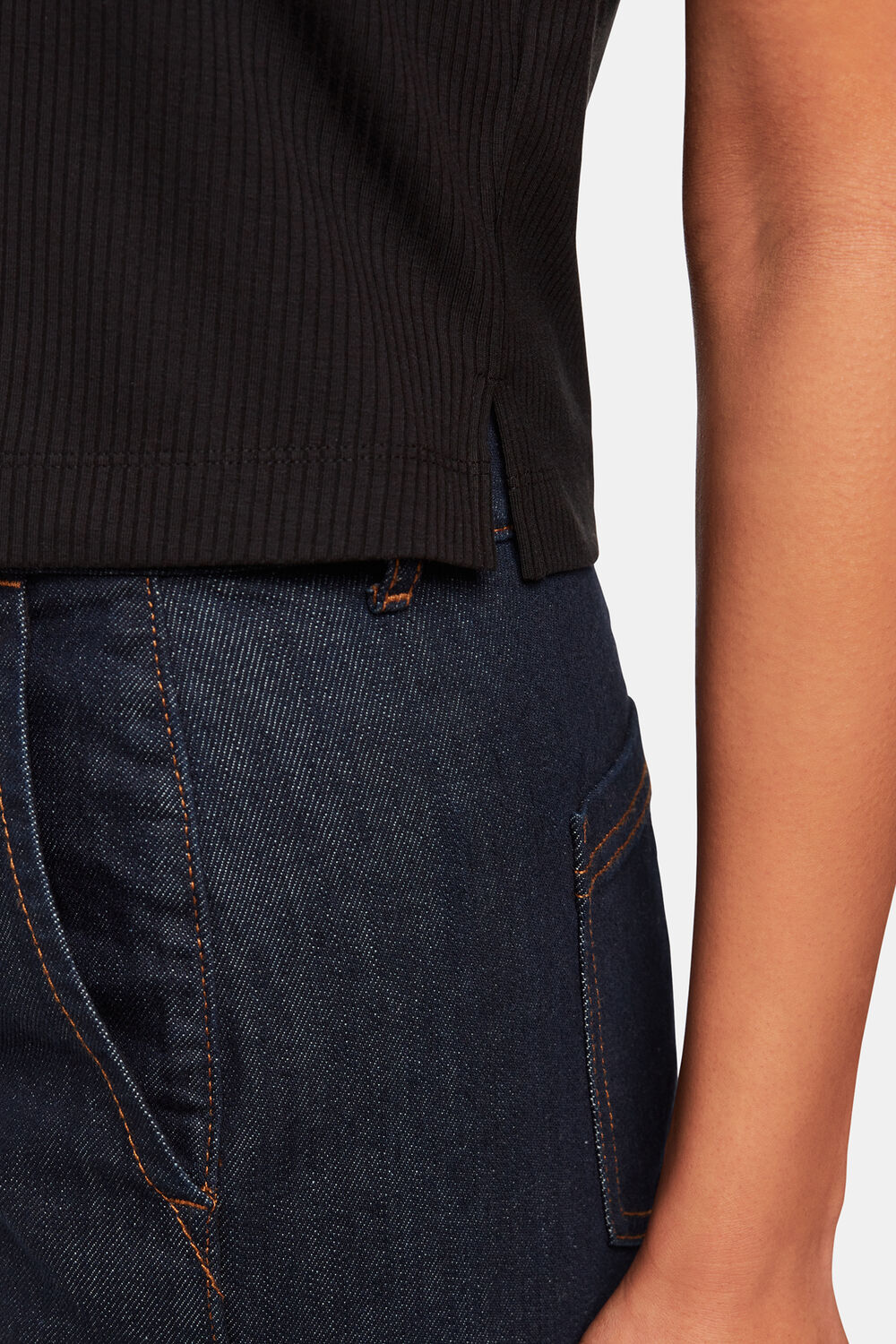 Button Front Rib Tank