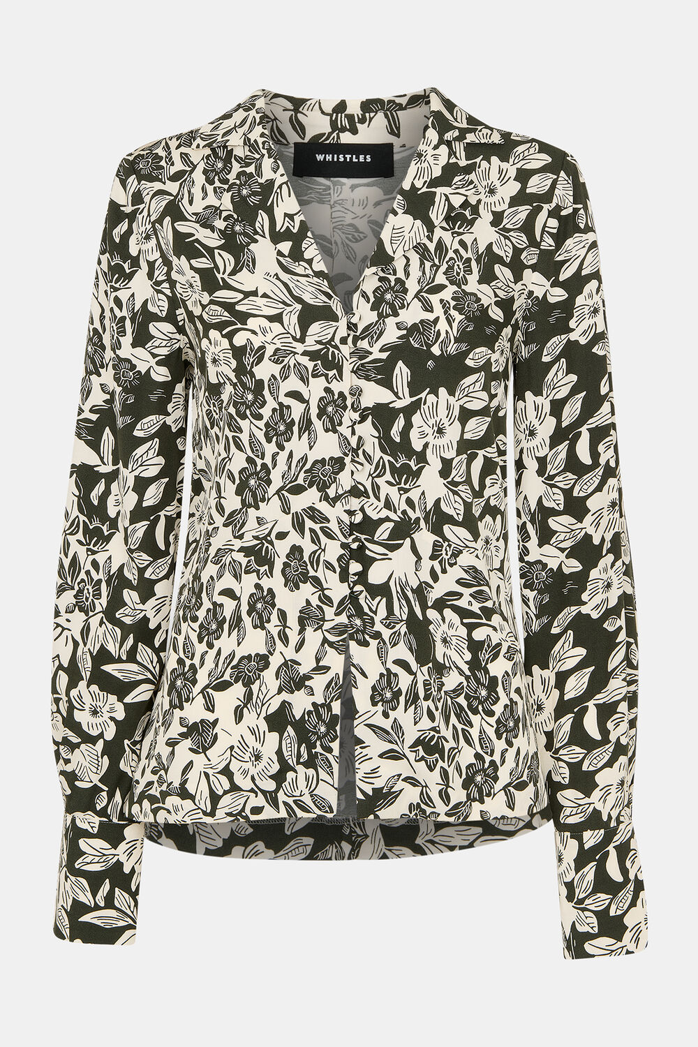 Cut Stems Button Down Blouse