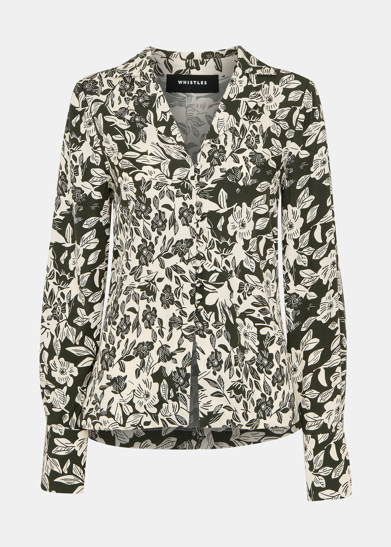 Cut Stems Button Down Blouse