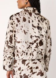 Cow Print Zip Jacket
