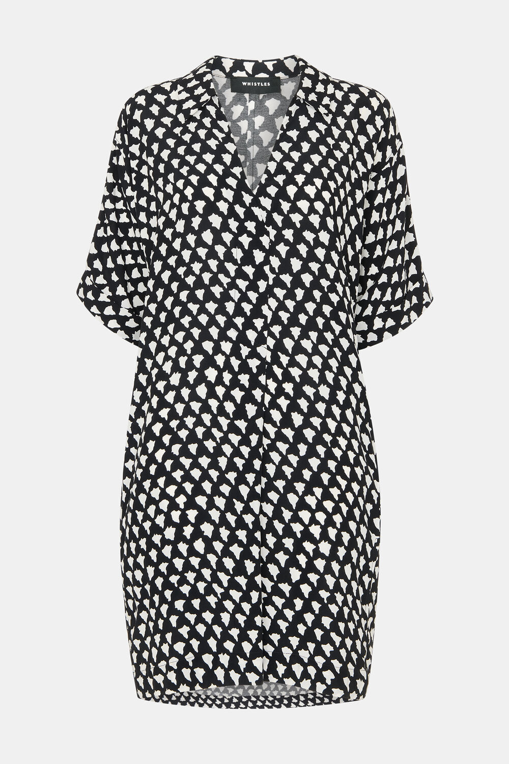 Black Triangle Relaxed Short Dress