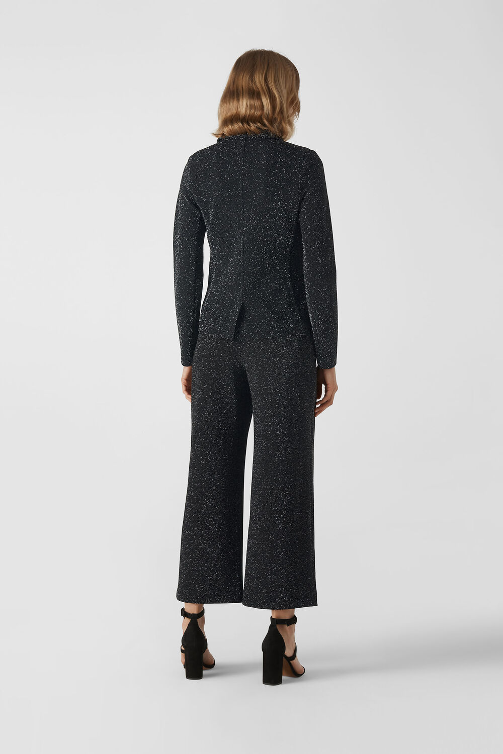 Sparkle Ponte Jersey Jacket Black