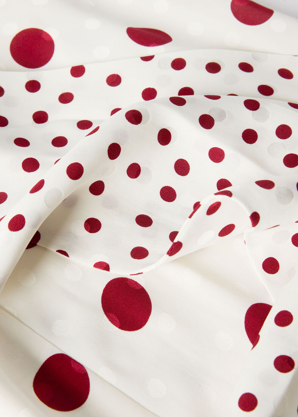 Jacquard Spot Scarf Back Dress