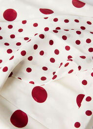 Jacquard Spot Scarf Back Dress