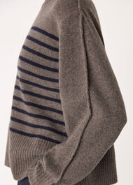 Wool Stripe Crew Neck Knit