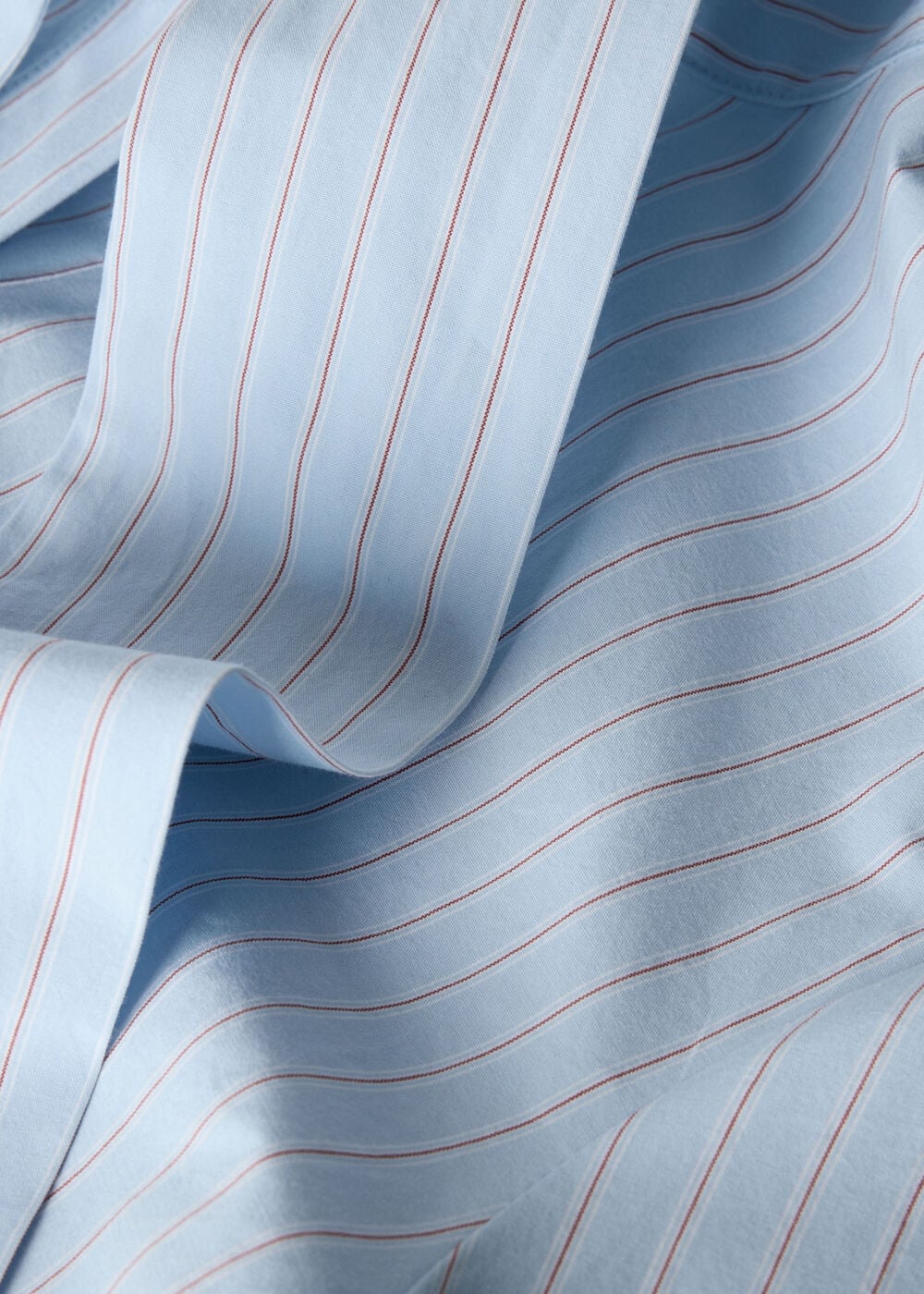 Blue Scarf Stripe Cotton Shirt