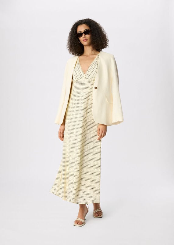 Yellow Mini Spot Sleeveless Dress