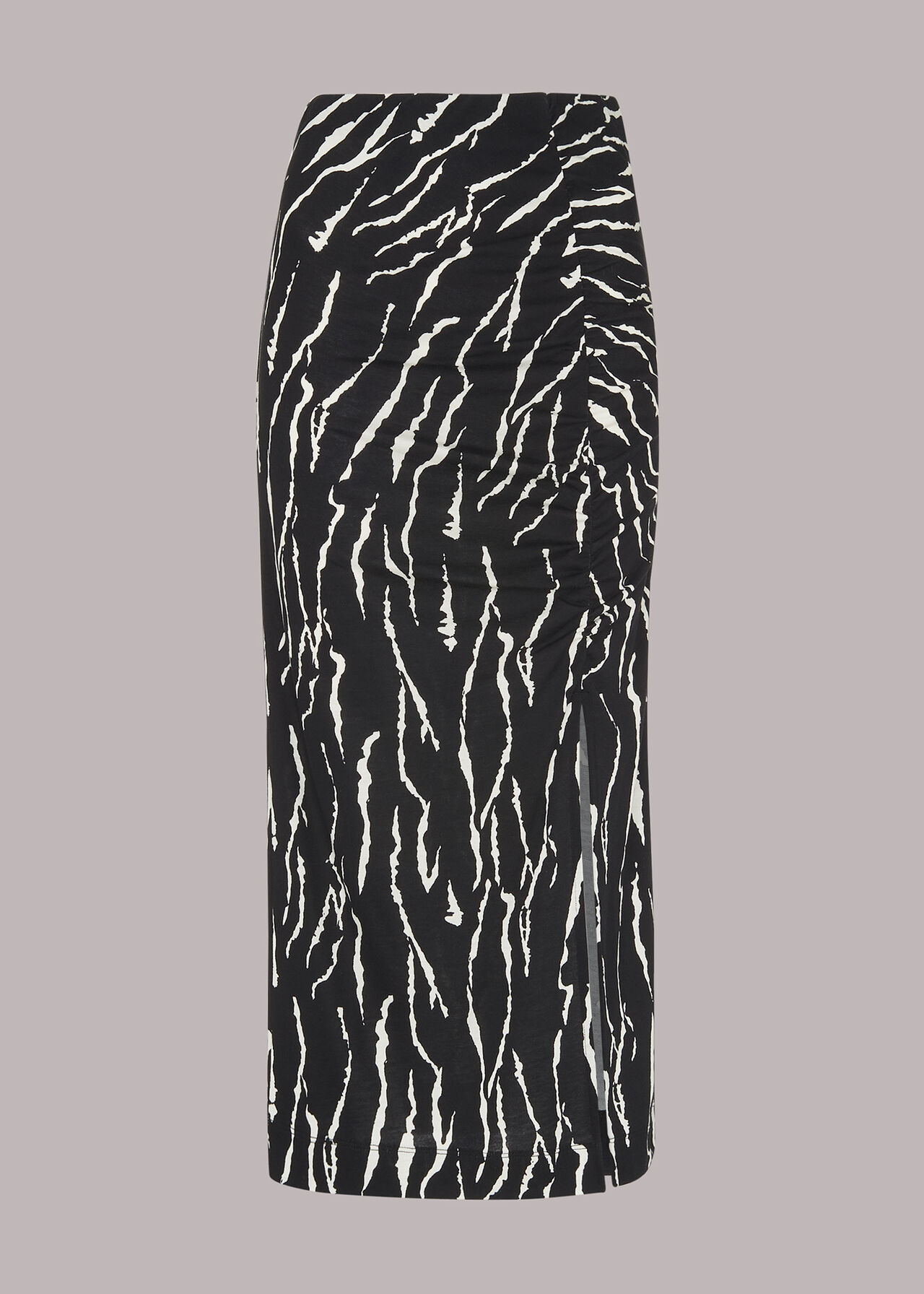 Vertical Tiger Ruched Skirt