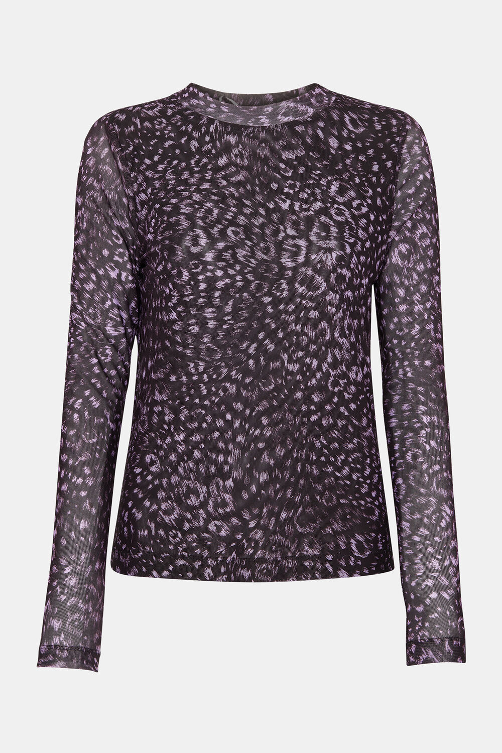 Feather Leopard Mesh Top