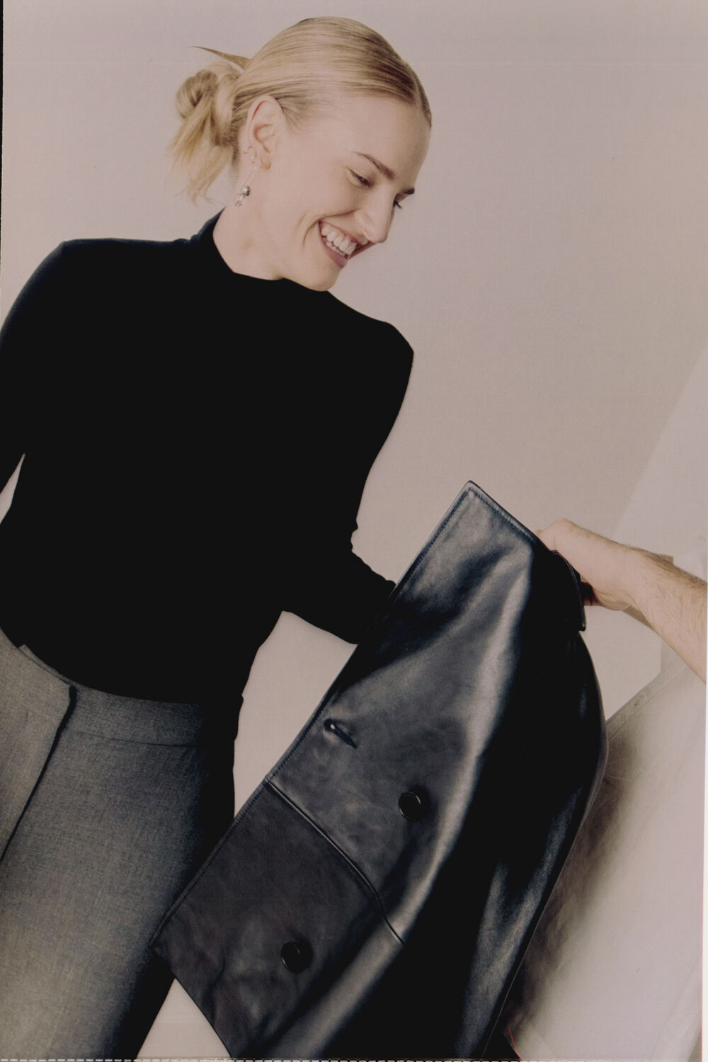Black Essential Ribbed Turtleneck