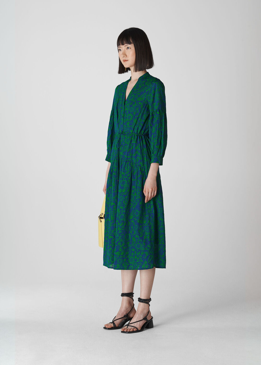 green henna dress Green/Multi Valeria Henna Shirt Dress | WHISTLES