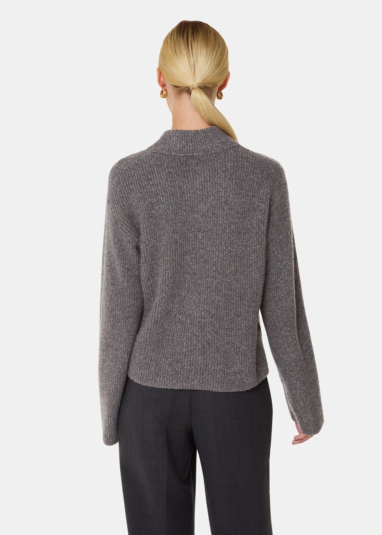 V Neck Wool Mix Knit