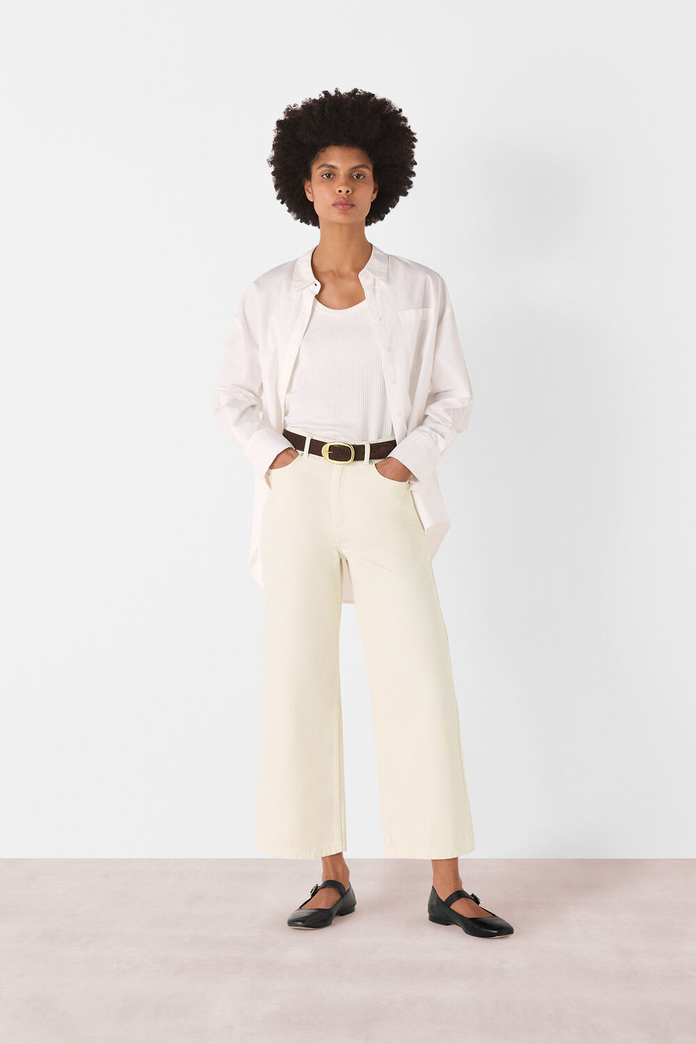 Wide Leg Cropped Jean