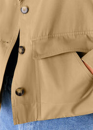 Petite Short Cotton Trench Jacket