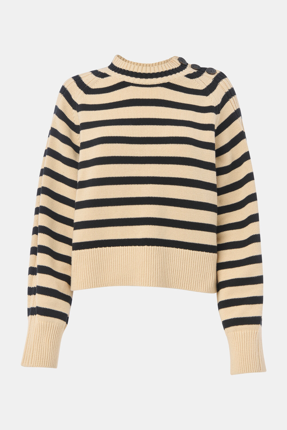 Stripe Detail Cotton Knit