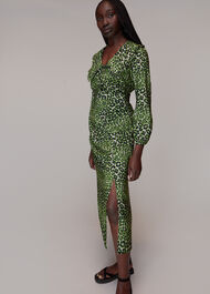 Fluro Animal Ruched Skirt