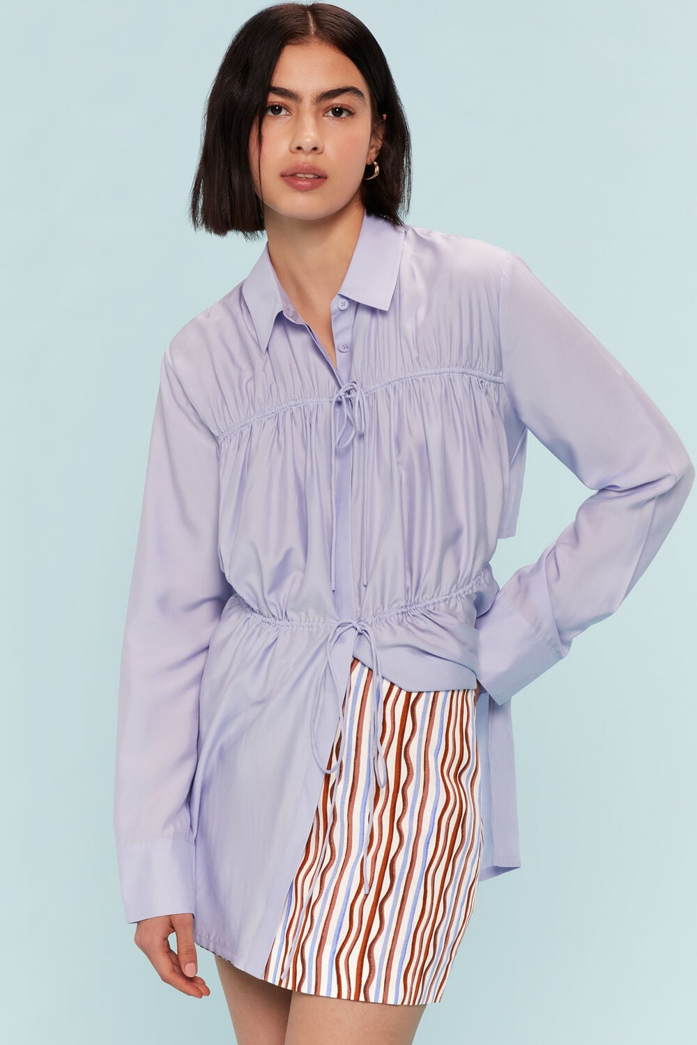 Multicolour Wiggle Stripe Mini Skirt