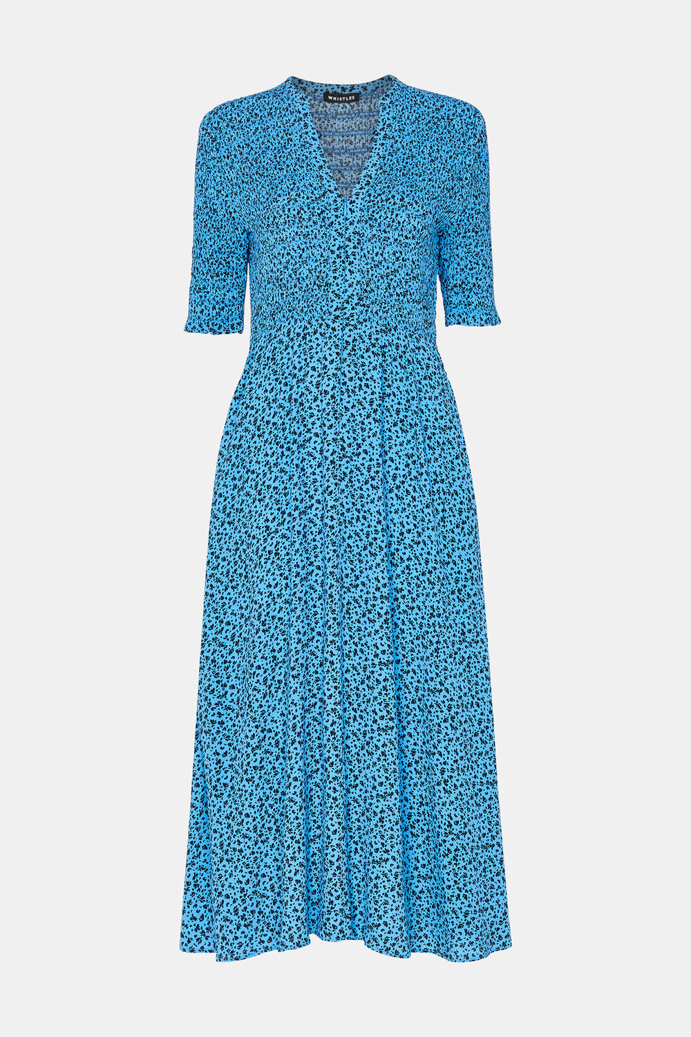 Micro Bouquet Shirred Dress