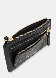 Croc Zip Top Card Holder Purse