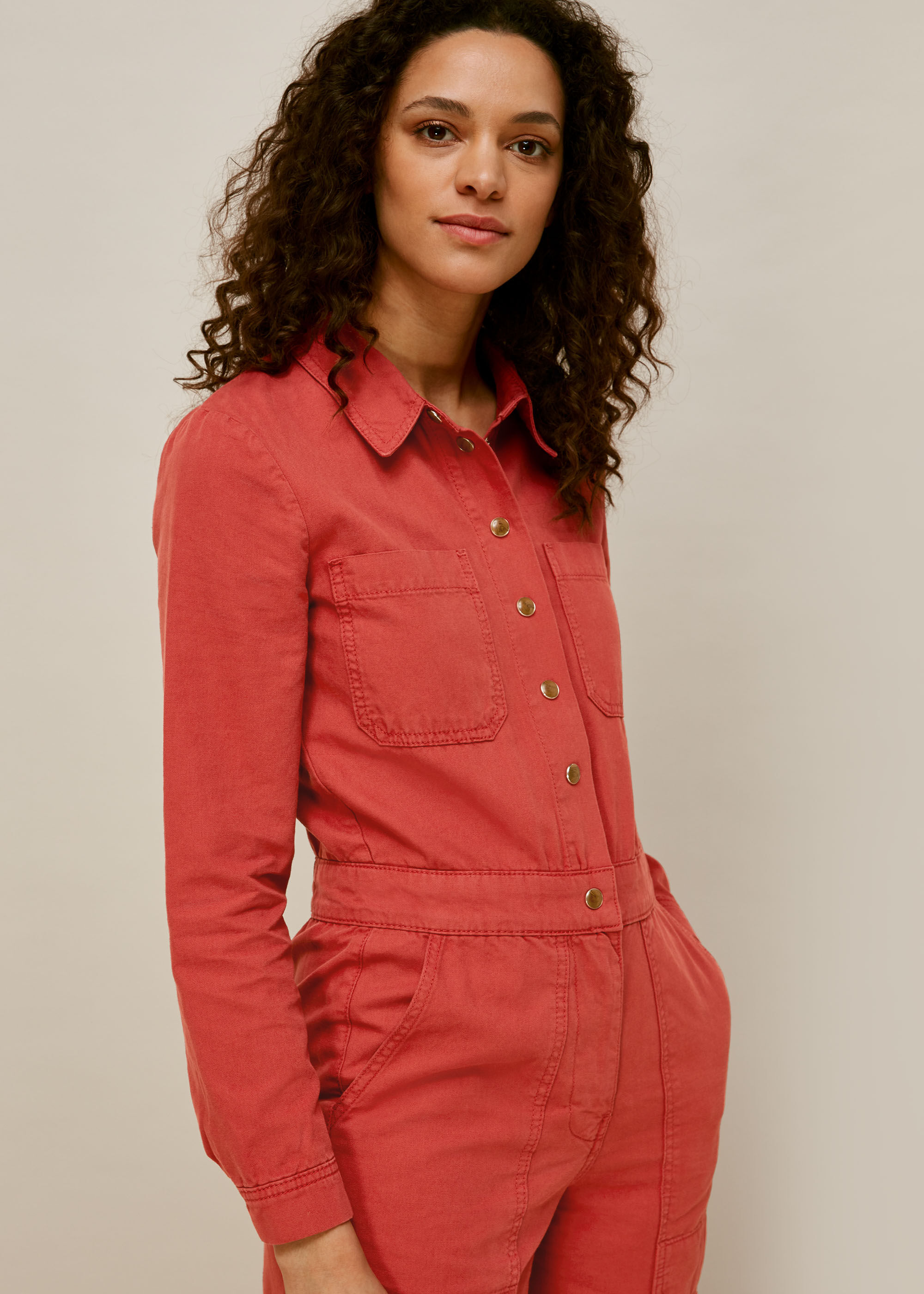 whistles pink jumpsuit