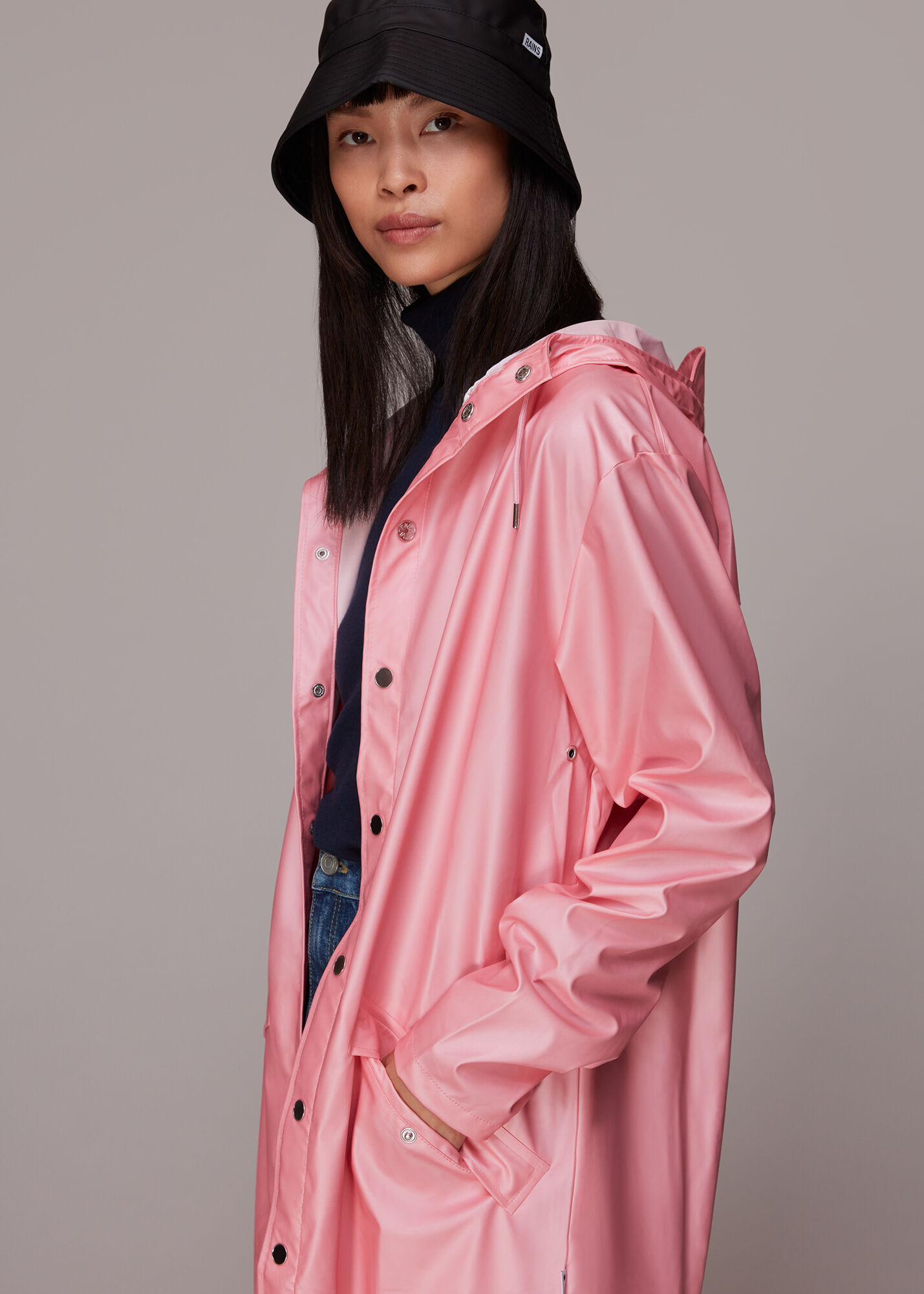 Womens pink sales rain coat