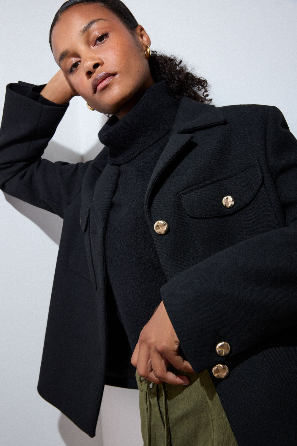 Black Cropped Trophy Jacket