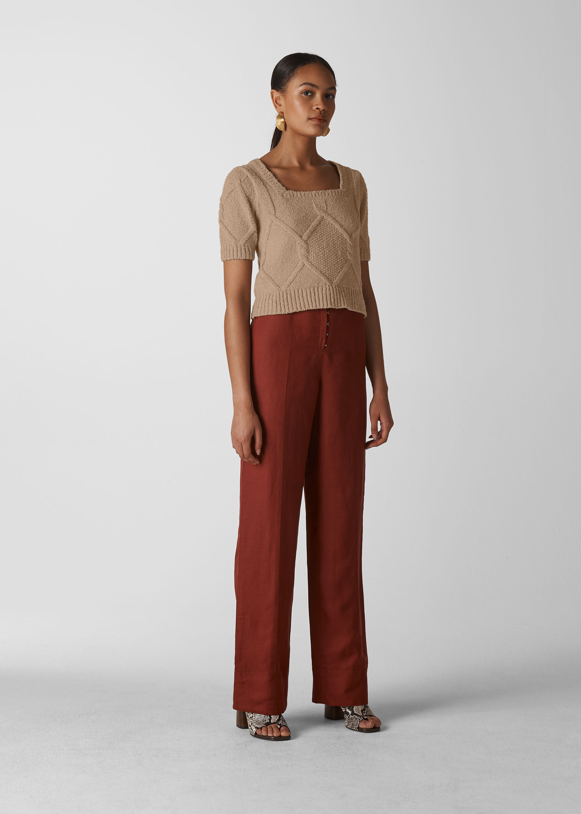 Wrangler Damen Puff Sleeve Sweater – Mit Rüschenärmeln, Relaxed Fit (versch. Farben)