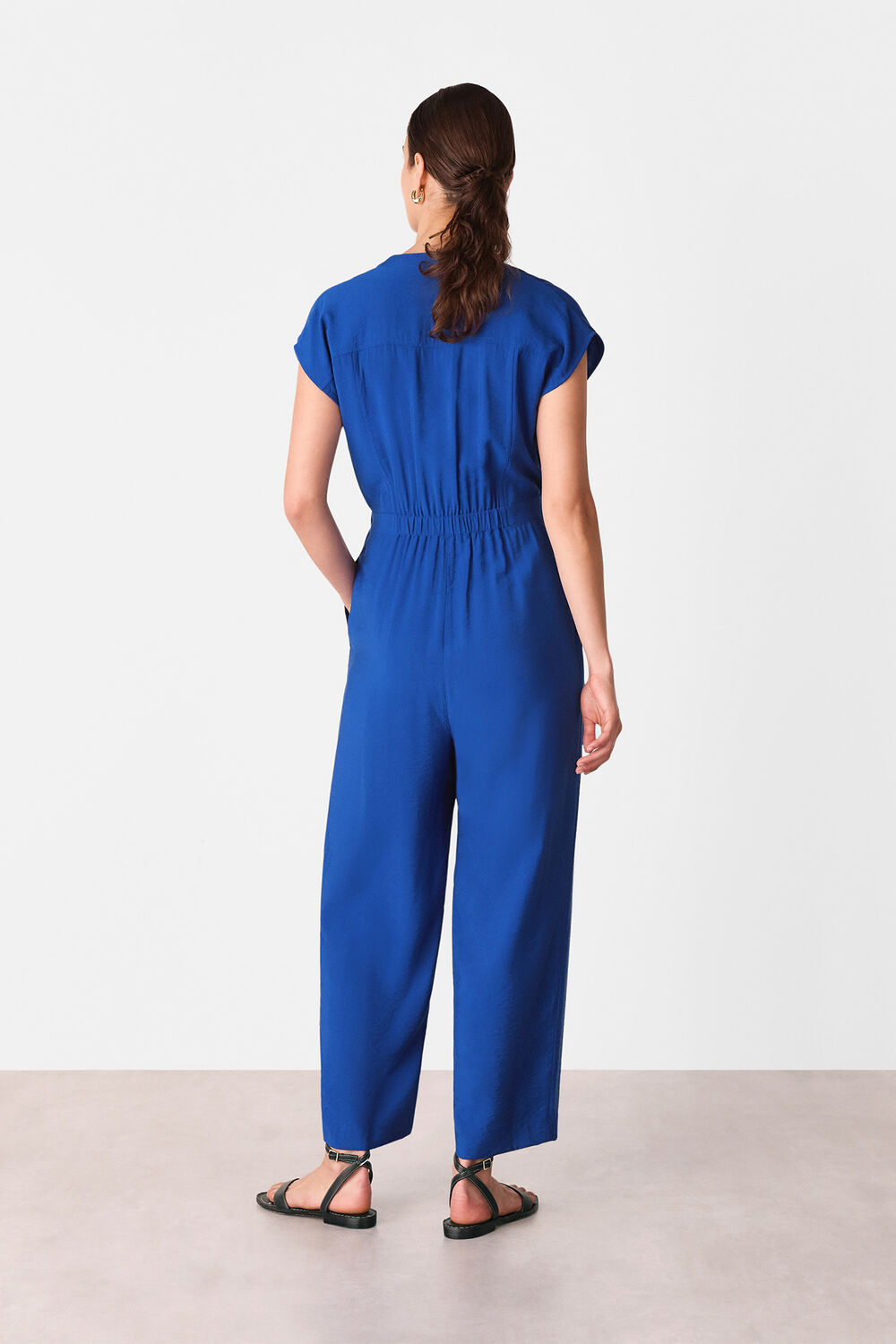 Sleeveless Tie Waist Jumpsuit