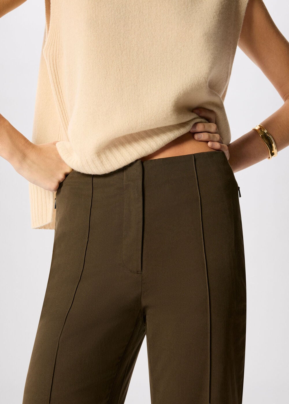 Pintuck Kickflare Trouser