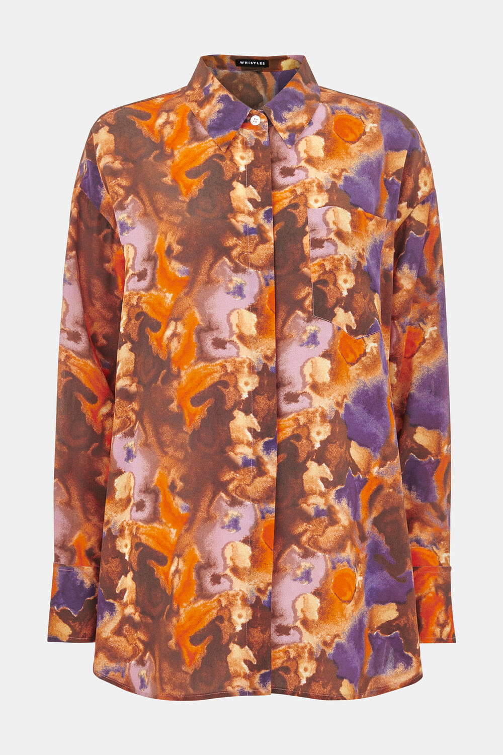 Sprayed Texture Silk Shirt