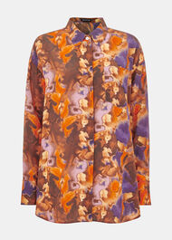 Sprayed Texture Silk Shirt