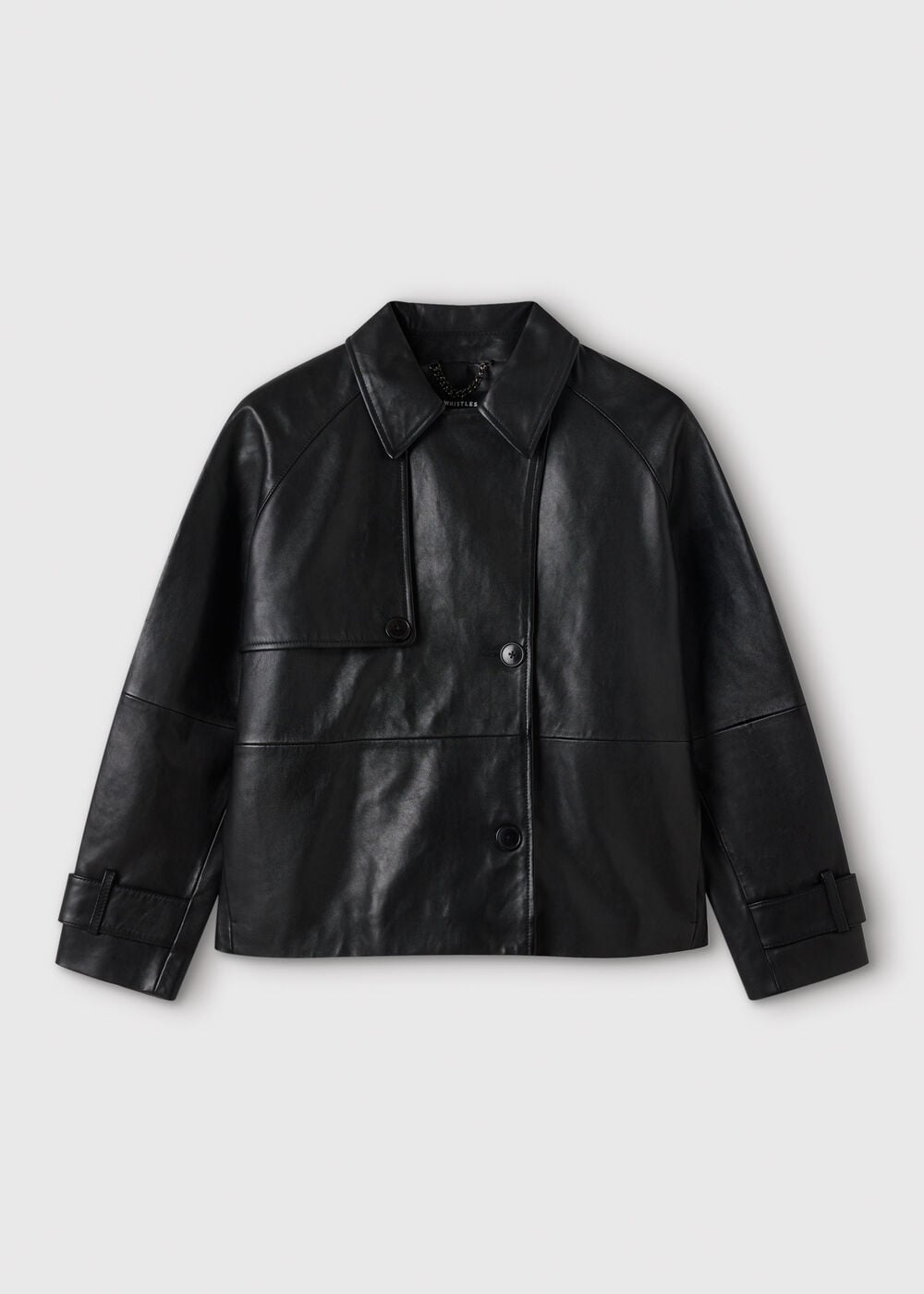 Short Leather Trench