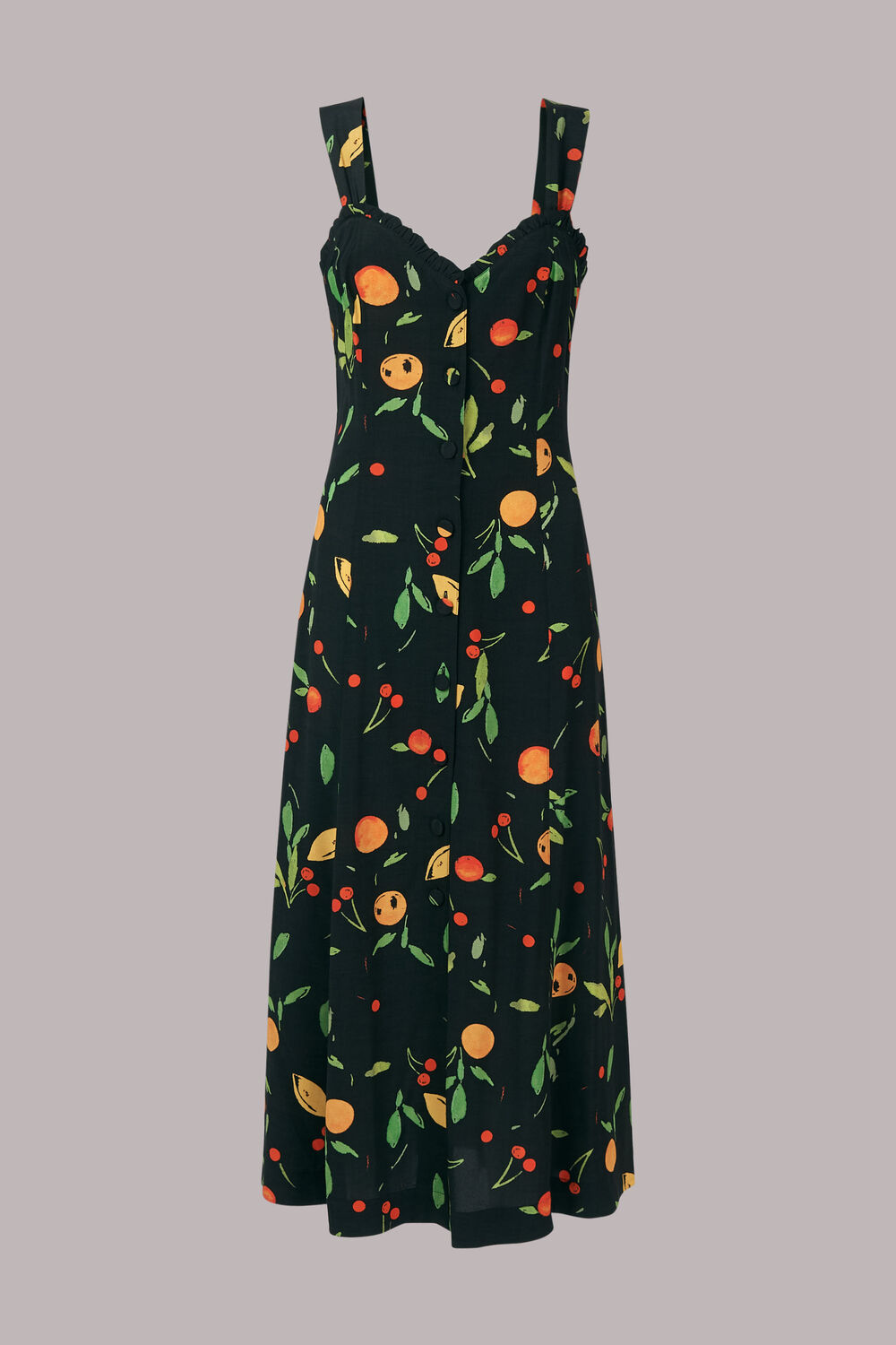 Fruit Print Frill Dress