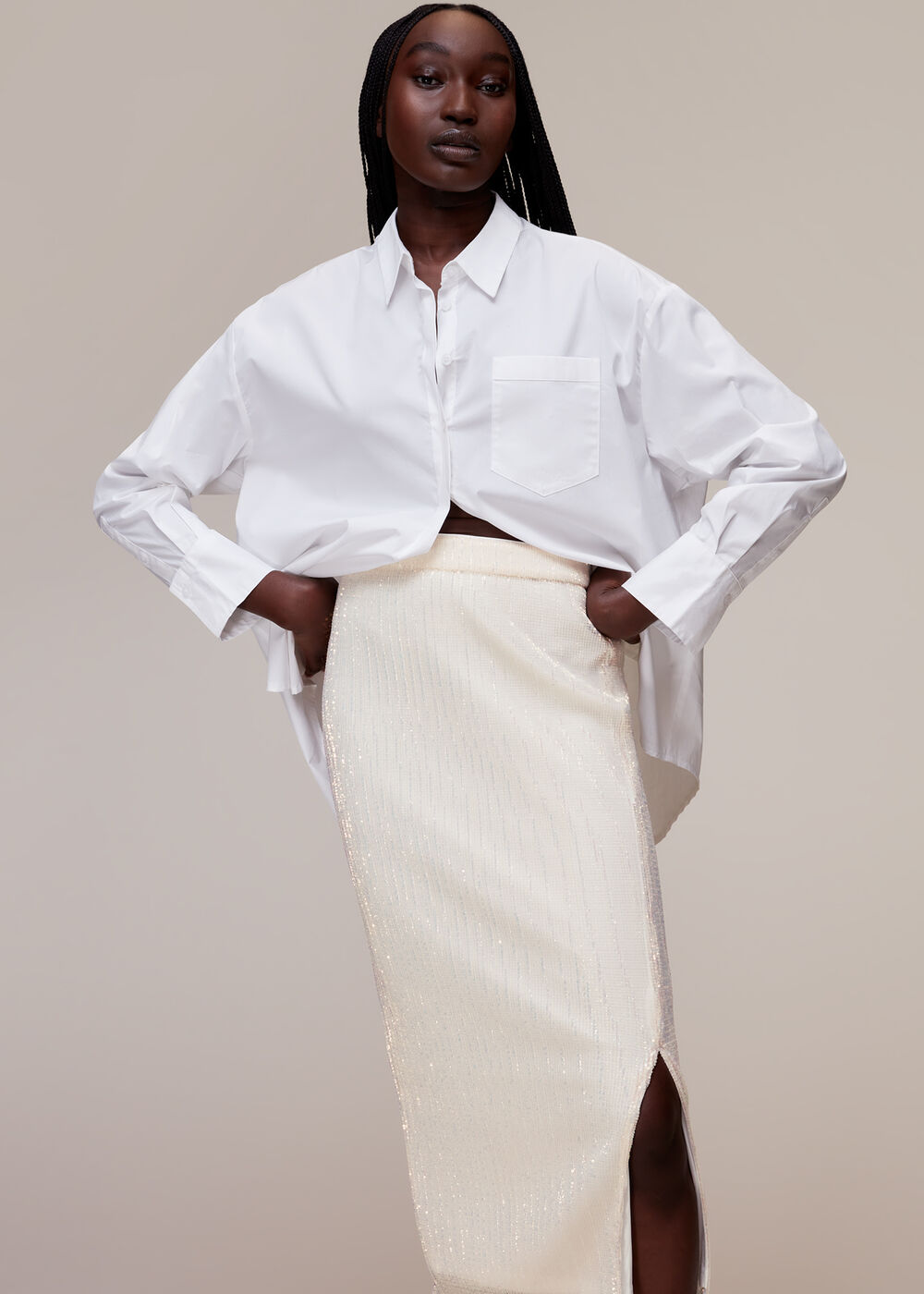Sadie Sequin Column Skirt