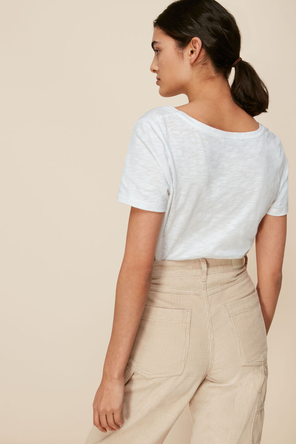 Sophie V Neck Cotton Tshirt