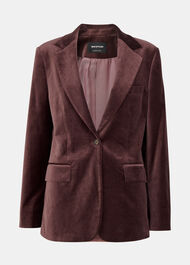 Cotton Velvet Tailored Blazer