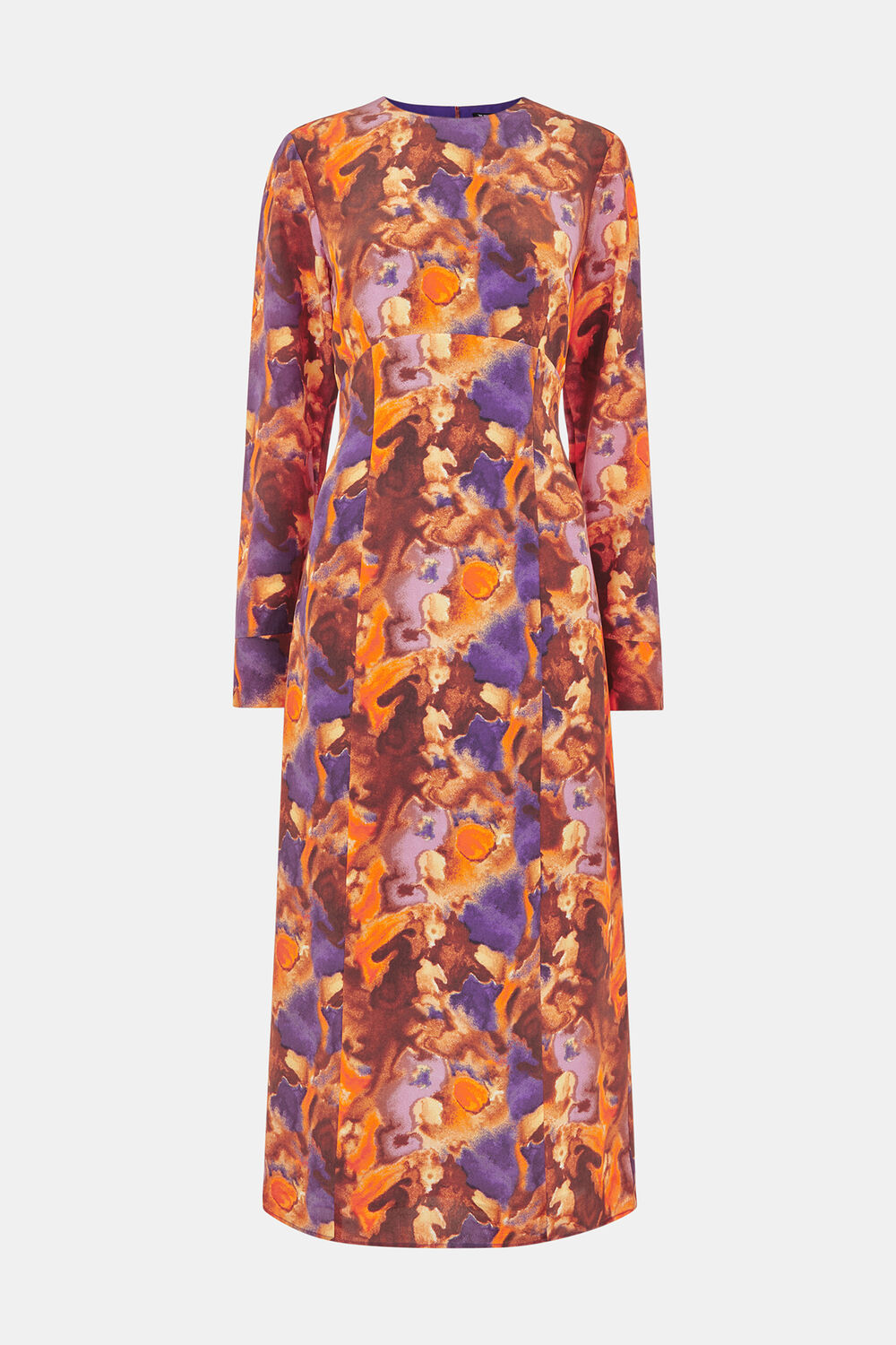 Sprayed Texture Silk Dress