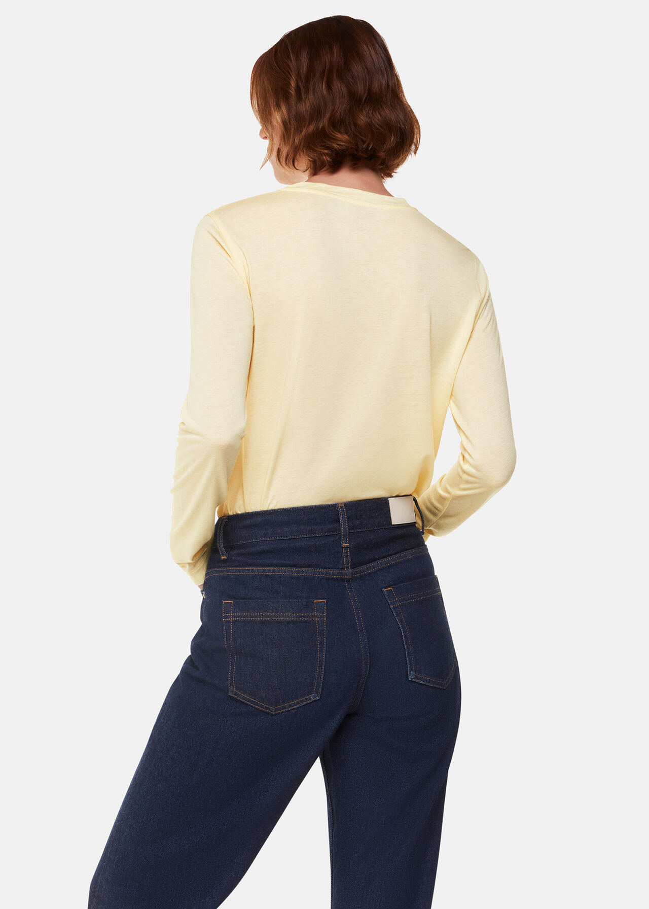 Wool Blend Crew Neck Top