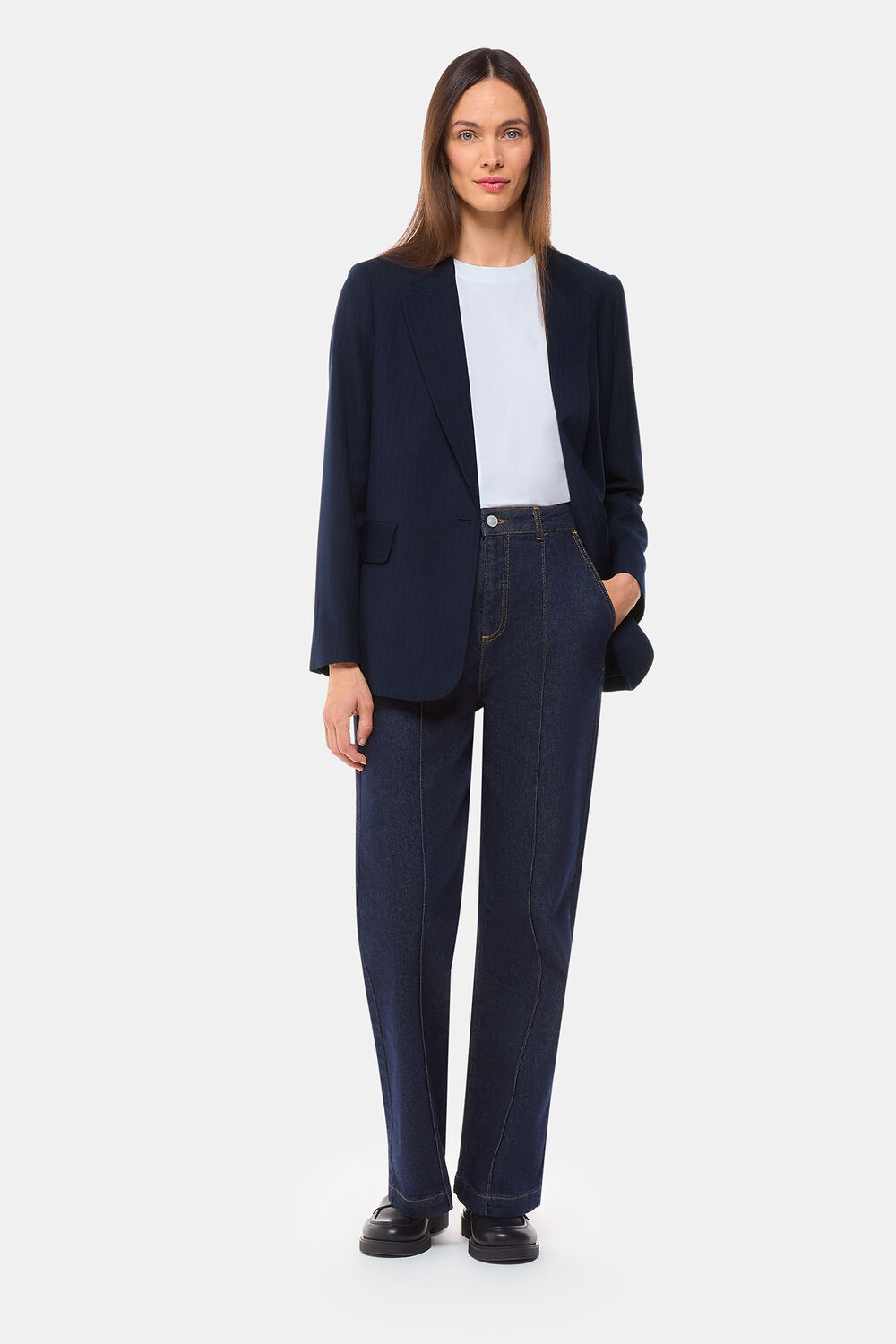 Pinstripe Blazer
