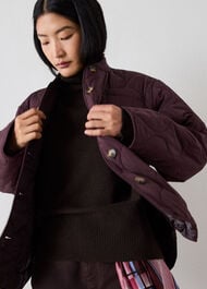 Button Through Quilted Coat