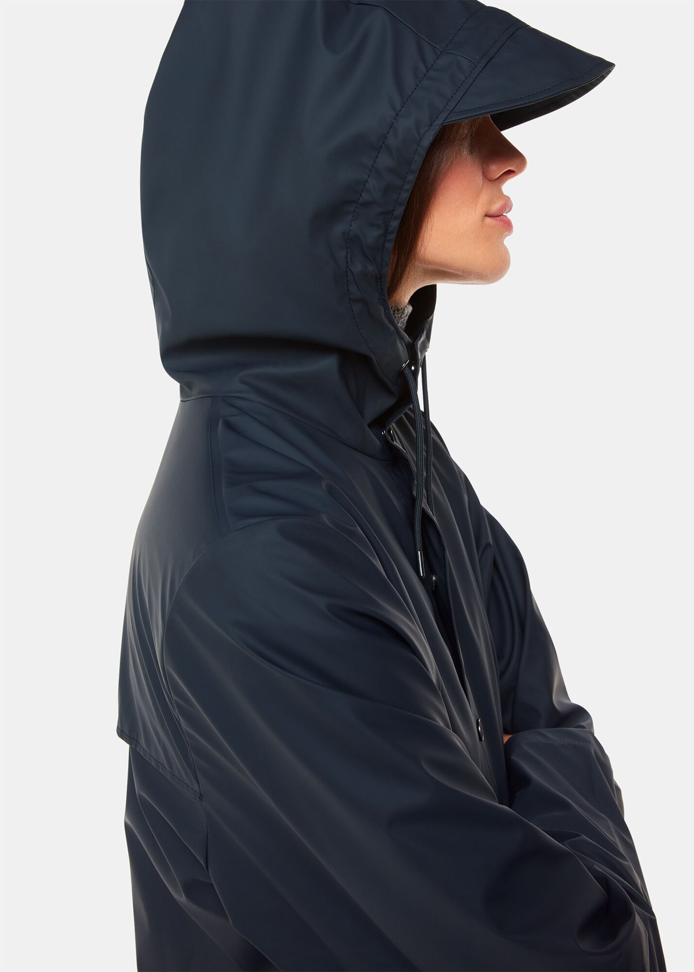 Navy Rains Long Jacket