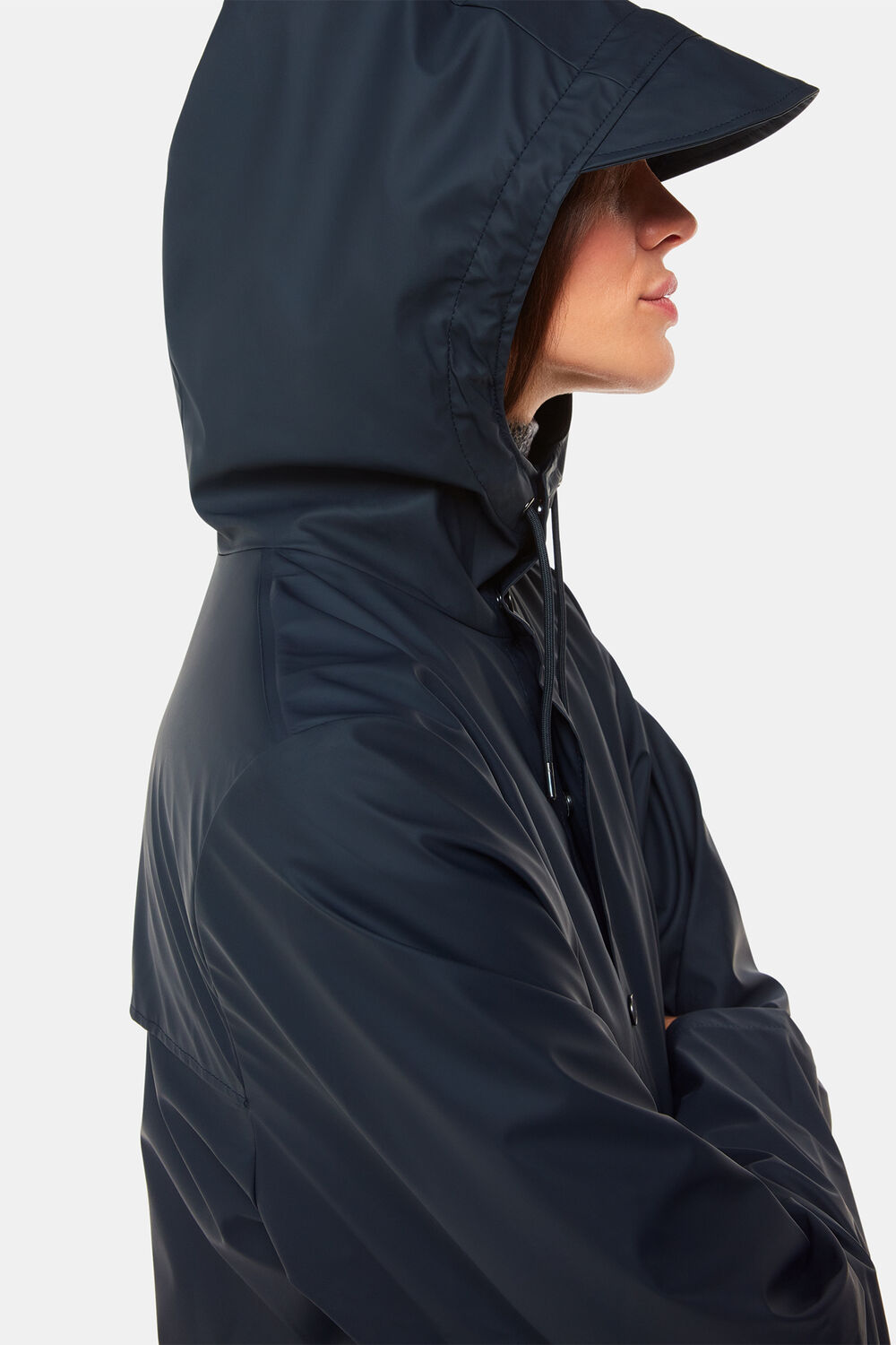 Navy Rains Long Jacket