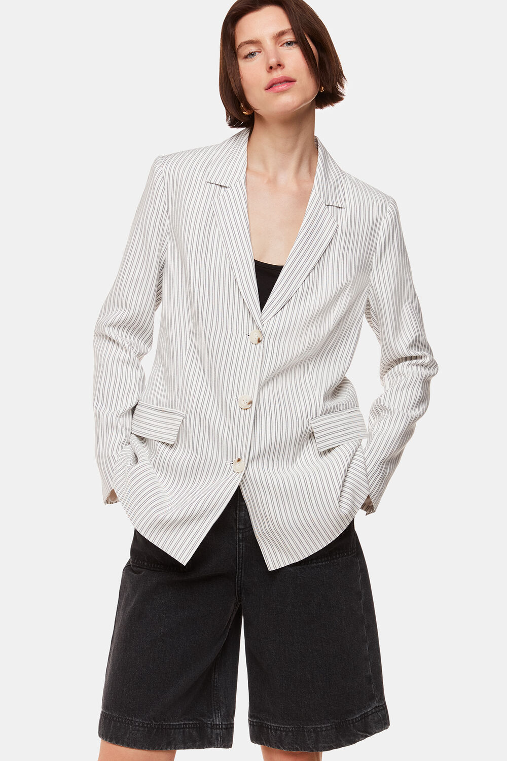 Ivory Luna Stripe Blazer