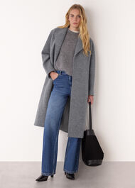 Long Belted Wool Coat
