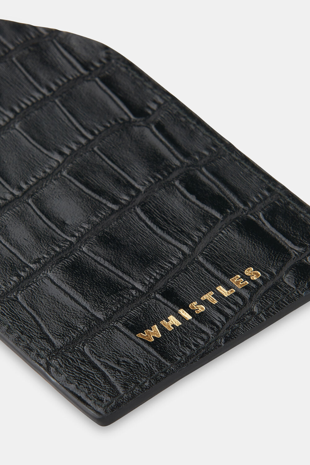 Black Shiny Croc Luggage Tag