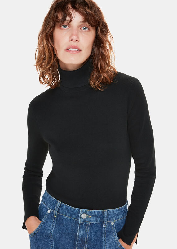 Black Maja Knitted Turtleneck Sweater