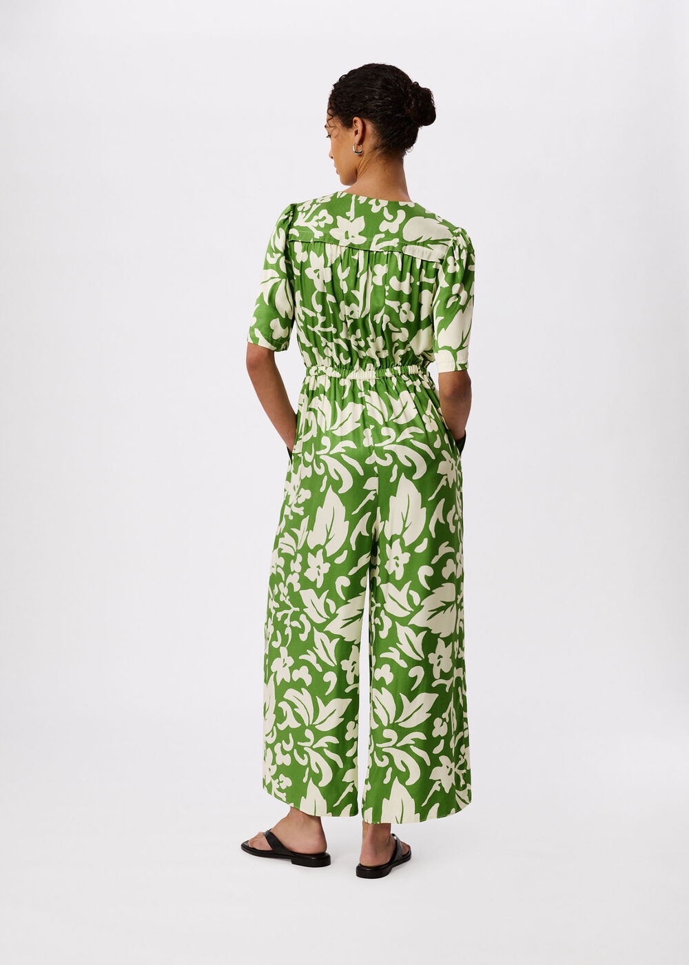 Floral Tie Waist Jumpsuit